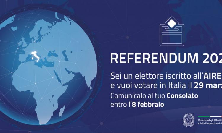 Referendum Costituzionale 29.03.2020
